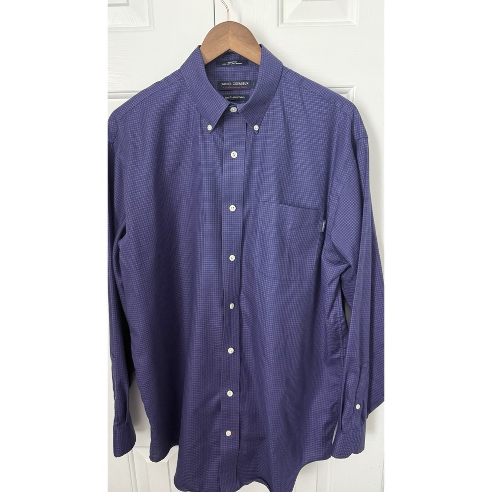 Daniel Cremieux Men's Long Sleeve Button-Up Size Lg EUC Has Extra Buttons